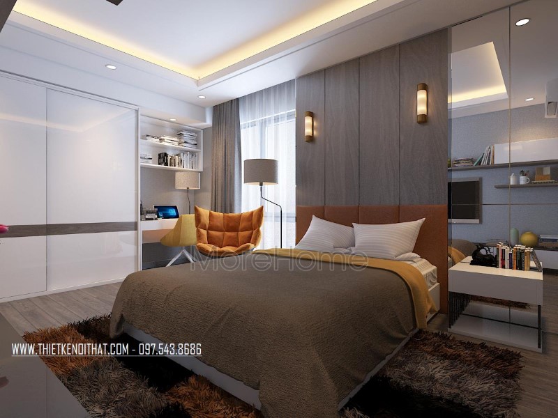 Trang trí nội thất phòng ngủ chung cư nhẹ nhàng, thanh thoát hơn với chất liệu gỗ công nghiệp An Cường cao cấp