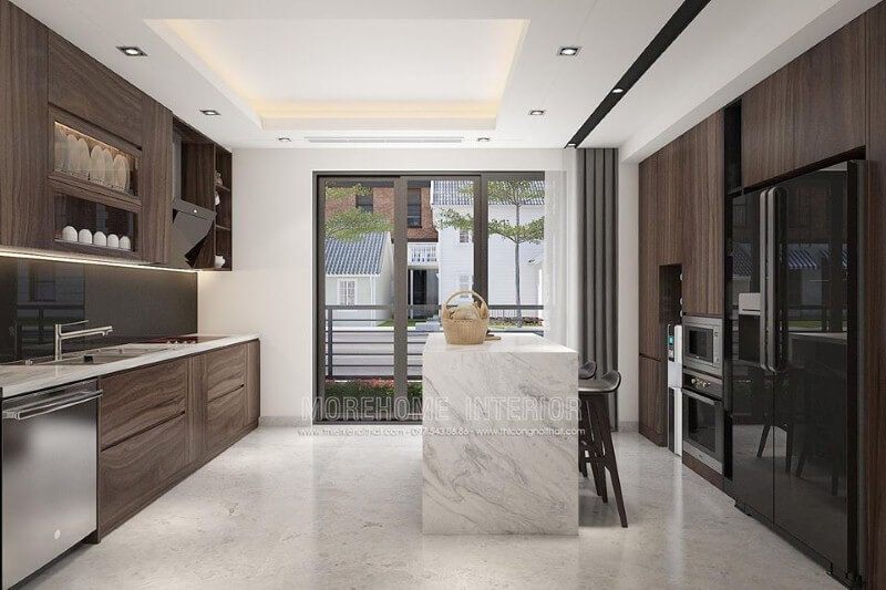 Để tạo nên một phòng bếp hiện đại với sự ấn tượng, sử dụng đồ gỗ An Cường cao cấp để sắp xếp.